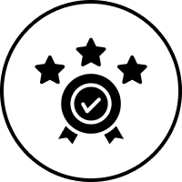 Award icon with three stars